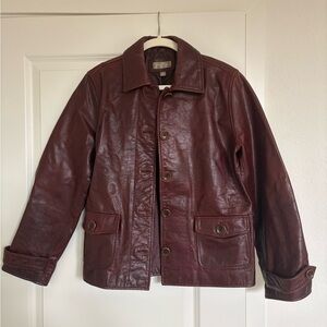 Burgundy leather Jacket